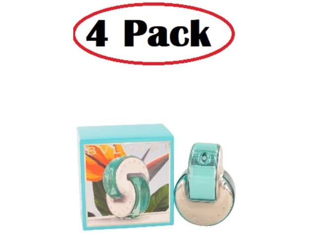 4 Pack of Omnia Paraiba by Bvlgari Eau De Toilette Spray 2.2 oz