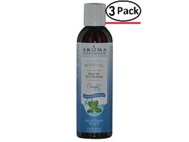 MENTHOL & ICY HOT HERBS AROMATHERAPY by  SPORTS RUB THERAPEUTIC MASSAGE OIL 6 OZ for UNISEX ---(Package Of 3)