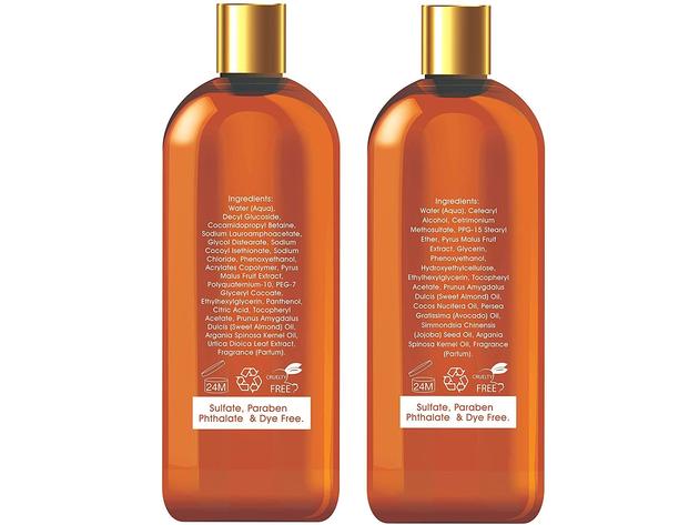 Apple Cider Vinegar Shampoo and Conditioner Set. Sulfate Free Shampoo Conditioner Set for Damaged, Oily Hair.