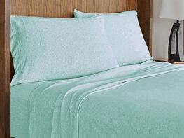 Soft Tees Luxury Cotton Modal Jersey Knit Sheet Set (Aqua)
