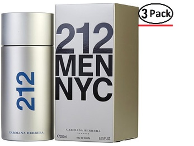 212 by Carolina Herrera EDT SPRAY 6.7 OZ for MEN ---(Package Of 3)