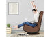 Costway Gaming Chair Fabric 5-Position Folding Lazy Sofa 360 Degree Swivel Coffee - Coffee