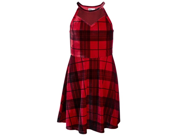 Epic Threads Big Girls Sweetheart Plaid Dress Red Size Small
