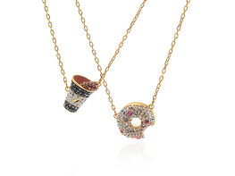 Swarovski Gold-Tone Multi-Colored Crystal 2-Piece Necklace Set (Store-Display Model)