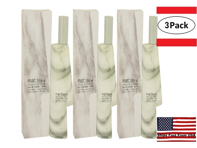 3 Pack Mat Stone by Masaki Matsushima Eau De Toilette Spray 2.7 oz for Men