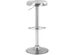 Costway Set of 2 Brushed Stainless Steel Swivel Bar Stools Seat Adjustable Height Round Top - Silver
