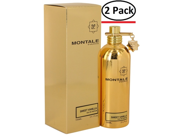 Montale Sweet Vanilla by Montale Eau De Parfum Spray (Unisex) 3.4 oz for Women (Package of 2)