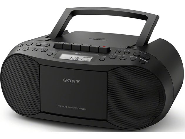 Sony CFD-S70-BLK CD/MP3 Cassette Boombox Home Audio Radio With Aux -- Black (new)