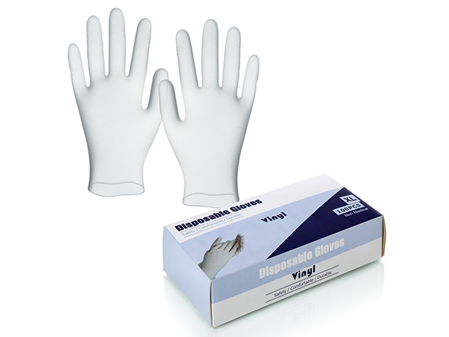 NuvoMed Vinyl Disposable Exam Gloves (100-Count/Extra Large)