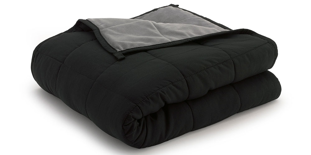 Weighted Anti-Anxiety Blanket (Grey/Black, 15Lb)