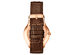 Stührling Silhouette Quartz 41mm Classic Watch (Rose Gold Dial/Brown Leather)