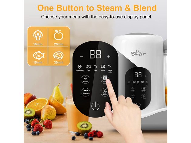 Bear One Step Baby Food Steamer and Blender 