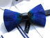 Galaxy Ties: Handmade Feather Bow Tie (Deep Blue)