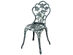 Costway Patio Furniture Cast Aluminum Rose Design Bistro Set Antique Green