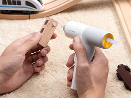 HOTO Rechargeable Easyflow Hot Glue Gun with 40 Glue Sticks