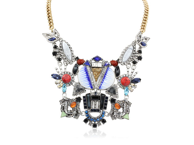 Fantasy Marble Statement Necklace By "The Countess" Luann de Lesseps