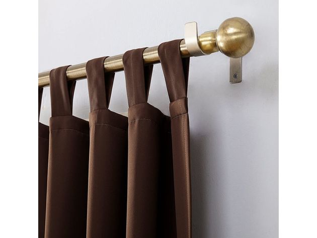 Sun Zero Kenneth Energy Evan Energy Saving Blackout 40 X 63 Inch Tab Top Single Curtain Panel, Chocolate