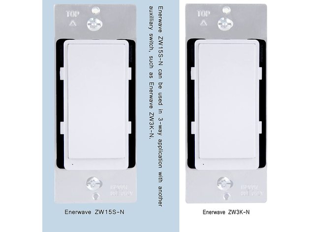 Enerwave Z-Wave ZW15S Wireless Lighting 3-Way Switch, Compatible with Alexa (new)