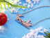 Santa's Sled 14K Gold Plated Necklace with Swarovski Elements (Rose Gold)