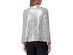 Tahari ASL Women's Shiny Cape Jacket Silver Metalic Size Small