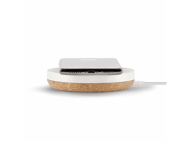 Tylt Puck 10W Qi-Certified Wireless Puck Charging Pad For Apple And Samsung Devices, White (New Open Box)
