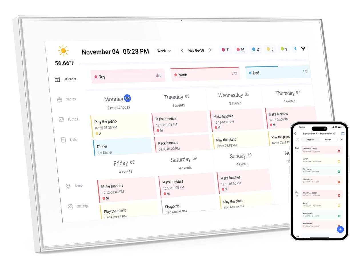 HD Touchscreen Digital Calendar & Chore Chart