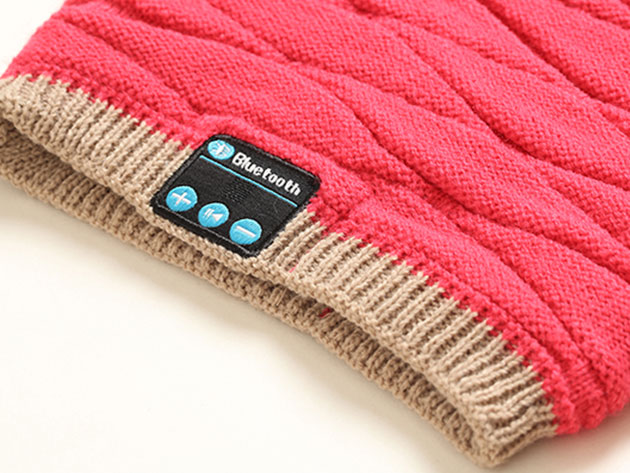 Beanie Jam Bluetooth Knit Hat (Pink)
