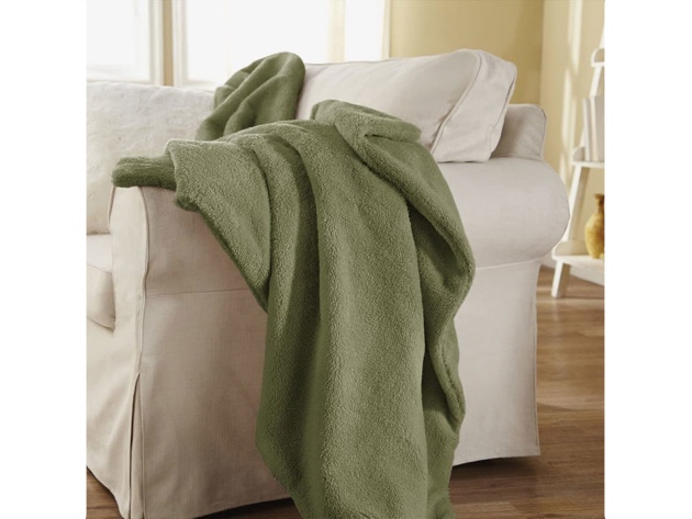 Sunbeam LoftTec Ultra-Soft Heated Electric Throw Blanket - Sage Green - Sage