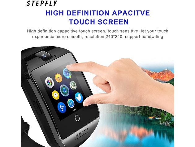 Stepfly Bluetooth Smart Watch with Camera Sim Card