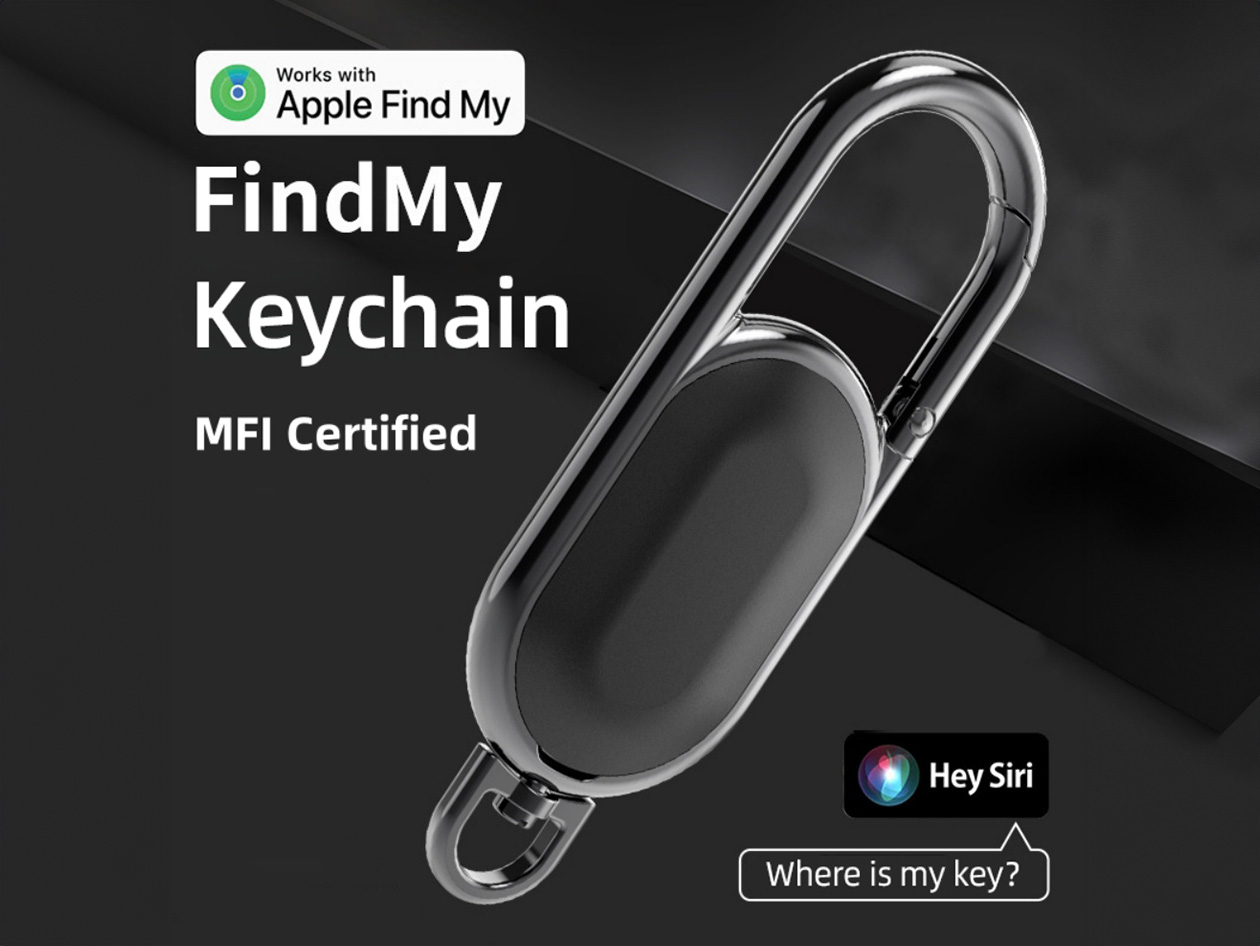 Carabiner Keychain (2-Pack) - Works with Apple Find My (iOS only)