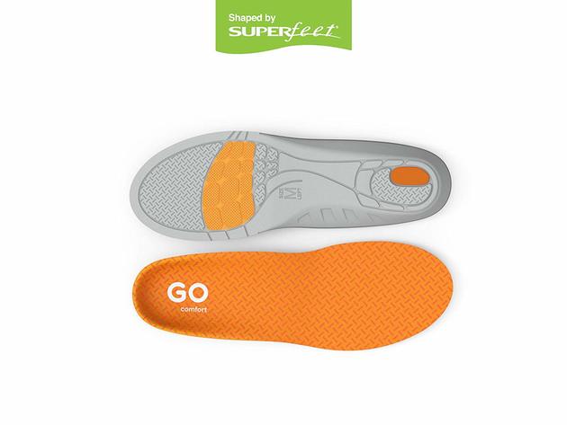 Superfeet Go Comfort Max Shock Absorption Athletic Work Insoles, Shock Absorbing Heel Cushion, Heavy Duty Memory Foam - Size : W: 12+, M: 11.5-14 Regular US - Large, Orange
