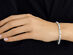 18K White Gold Pavé Bezel Tennis Bracelet with Swarovski Elements