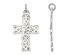 Antiqued Celtic Cross Pendant Necklace in Sterling Silver with Chain