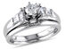 Diamond Engagement Ring & Wedding Band 1/2 Carat (ctw) Bridal Set in 14K White Gold - 7