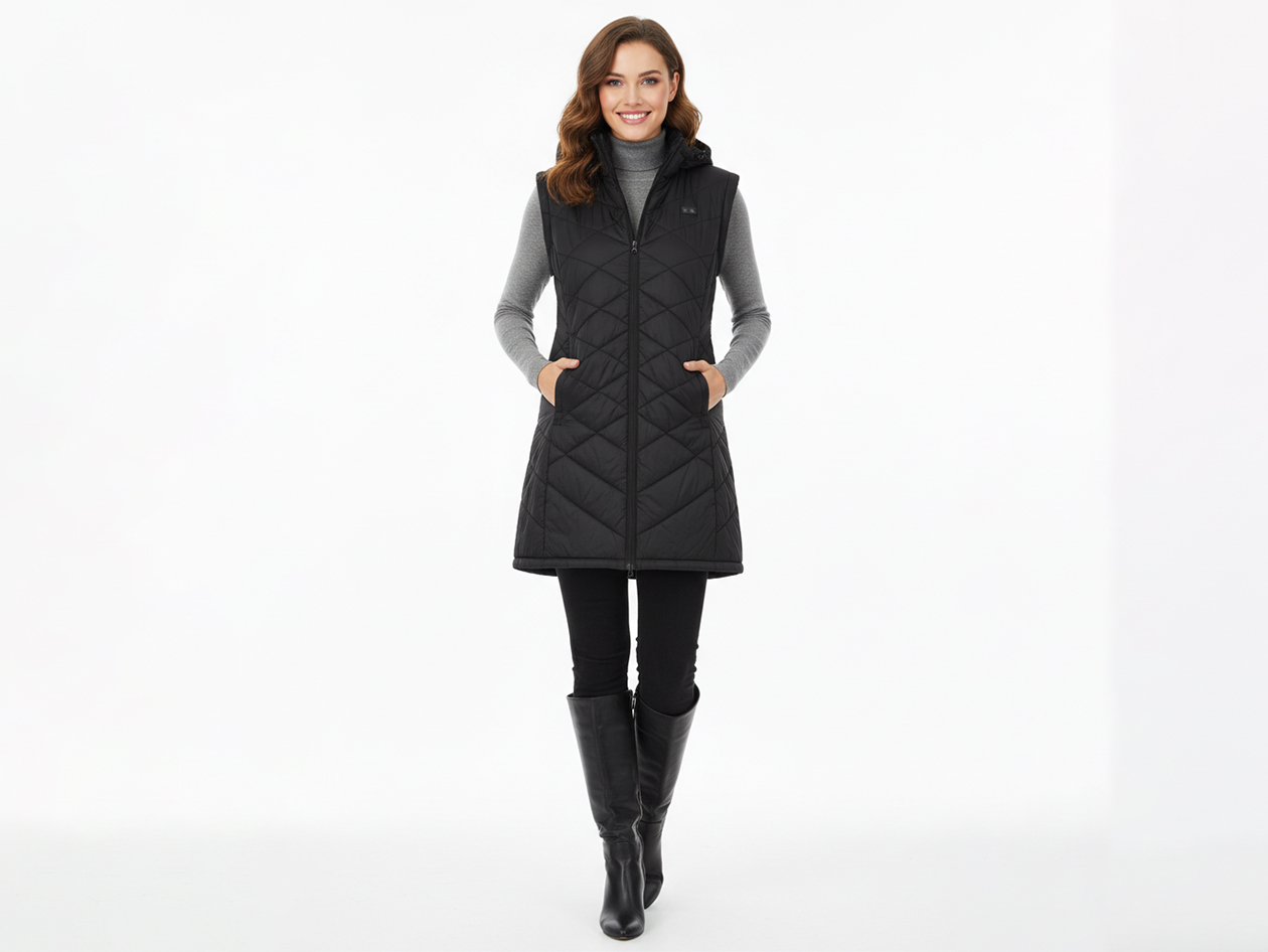 Women's Helios Hybrid Heated Coat with Power Bank (Black/Large)