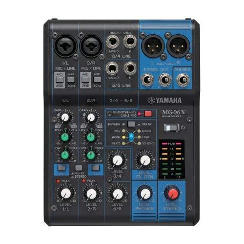Yamaha MG06X 6-Input Channel Compact Stereo Mixer with Built-in Digital Effects (New)