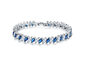 Marquise Tennis Bracelet with Sapphire and  White Diamond Cubic Zirconia