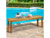 Costway 52'' Outdoor Acacia Wood Dining Bench Chair with Slatted Seat - Teak Color
