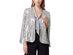 Tahari ASL Women's Shiny Cape Jacket Silver Metalic Size Small