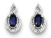 Sterling Silver 1/2 Carat (ctw) Lab Created Blue Sapphire Earrings