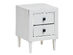 Costway Nightstand End Bedside Coffee Table Wooden Leg Storage Drawers - White