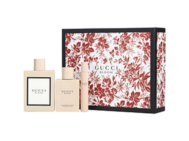 GUCCI BLOOM by Gucci EAU DE PARFUM SPRAY 3.3 OZ & BODY LOTION 3.4 OZ & EAU DE PARFUM ROLLERBALL .25 OZ MINI For WOMEN