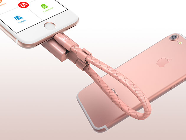 iKlips Wizard Storage Expanding Card Reader (Rose Gold)