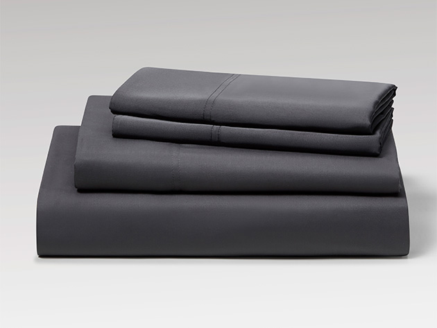 Kathy Ireland 300 Thread Count 100% Bamboo Rayon Sheet Set (Queen/Charcoal)