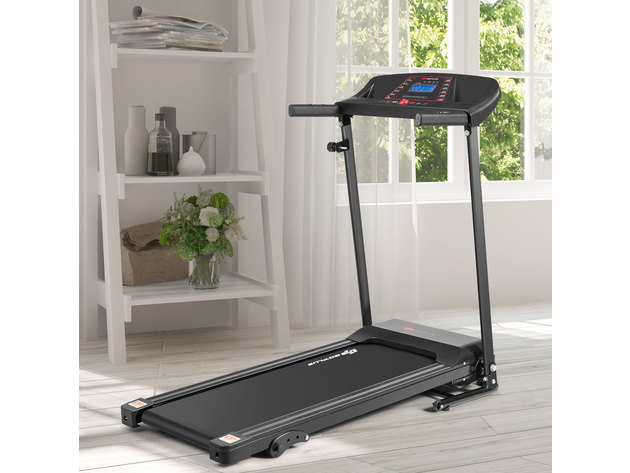 Goplus 1.0HP Folding Treadmill Electric Support Motorized Power Running Machine Trainer - Black