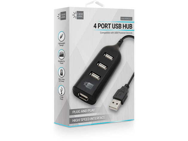 Case Logic CLOPMC100BK 4 Port USB Hub