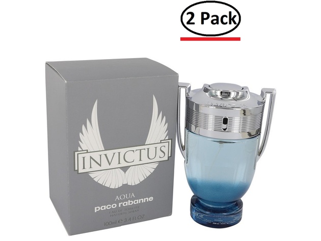 Invictus Aqua by Paco Rabanne Eau De Toilette Spray 3.4 oz for Men