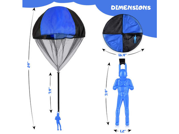 10 Pack: Kids Flying Parachutes