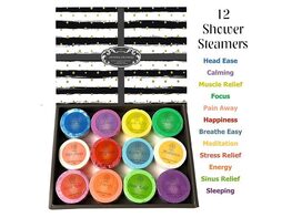 Purelis Shower Steamers 12-Piece Gift Set. Natural, Paraben & Sulfate Free