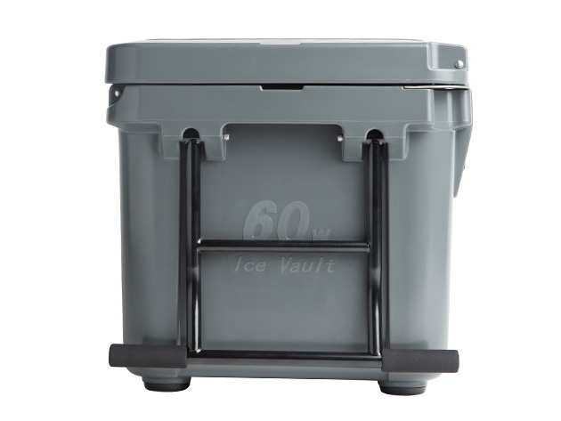 60QT Ice Vault Cooler with Wheels (Gray)